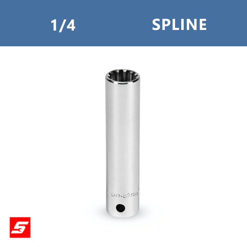 Douille Snap-On carré 1/4 Spline longue
